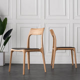 Industrial Design Open Back Dining Side Chair for Home Wood Legs Armless Side Chairs Clearhalo 'Dining Chairs' 'Dining Tables & Seating' 'dining_chair' 'furn' 'furn_dining_chair' 'Furniture' 'furniture_dining_chair' 'Kitchen & Dining Furniture' 4707316