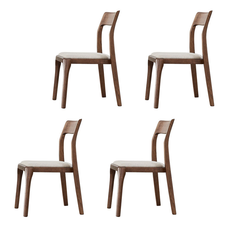 Industrial Design Open Back Dining Side Chair for Home Wood Legs Armless Side Chairs Light Gray 4 Piece Set Clearhalo 'Dining Chairs' 'Dining Tables & Seating' 'dining_chair' 'furn' 'furn_dining_chair' 'Furniture' 'furniture_dining_chair' 'Kitchen & Dining Furniture' 4707317