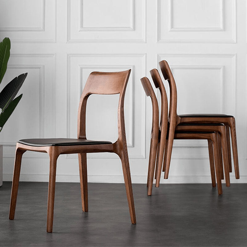 Industrial Design Open Back Dining Side Chair for Home Wood Legs Armless Side Chairs Clearhalo 'Dining Chairs' 'Dining Tables & Seating' 'dining_chair' 'furn' 'furn_dining_chair' 'Furniture' 'furniture_dining_chair' 'Kitchen & Dining Furniture' 4707318