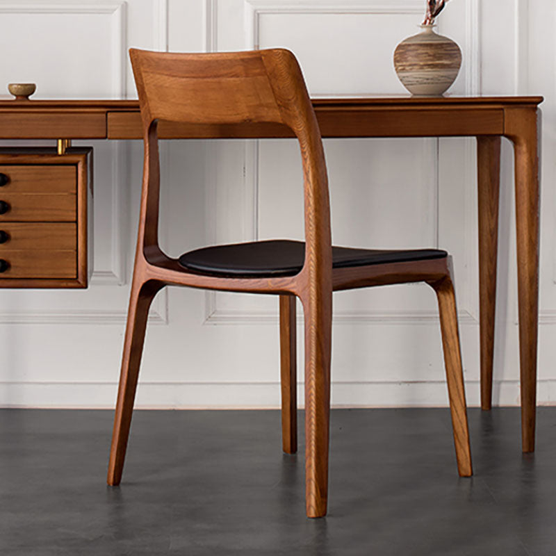 Industrial Design Open Back Dining Side Chair for Home Wood Legs Armless Side Chairs Clearhalo 'Dining Chairs' 'Dining Tables & Seating' 'dining_chair' 'furn' 'furn_dining_chair' 'Furniture' 'furniture_dining_chair' 'Kitchen & Dining Furniture' 4707320