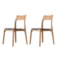 Industrial Design Open Back Dining Side Chair for Home Wood Legs Armless Side Chairs Natural Wood Black 2 Piece Set Clearhalo 'Dining Chairs' 'Dining Tables & Seating' 'dining_chair' 'furn' 'furn_dining_chair' 'Furniture' 'furniture_dining_chair' 'Kitchen & Dining Furniture' 4707321