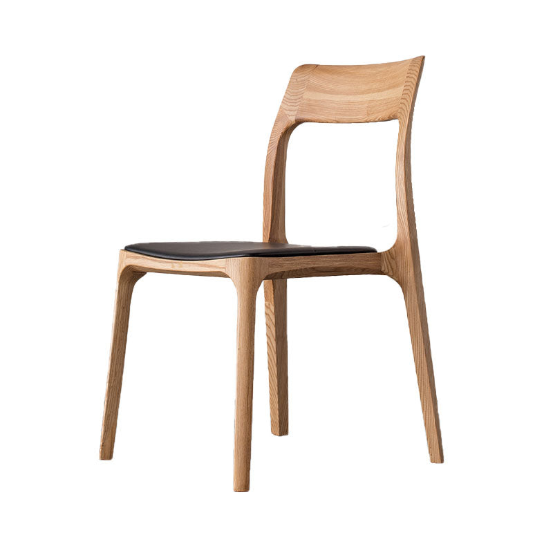 Industrial Design Open Back Dining Side Chair for Home Wood Legs Armless Side Chairs Clearhalo 'Dining Chairs' 'Dining Tables & Seating' 'dining_chair' 'furn' 'furn_dining_chair' 'Furniture' 'furniture_dining_chair' 'Kitchen & Dining Furniture' 4707322