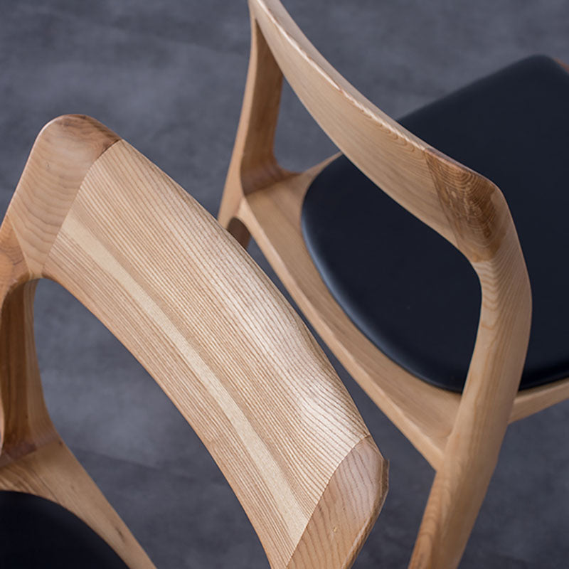 Industrial Design Open Back Dining Side Chair for Home Wood Legs Armless Side Chairs Clearhalo 'Dining Chairs' 'Dining Tables & Seating' 'dining_chair' 'furn' 'furn_dining_chair' 'Furniture' 'furniture_dining_chair' 'Kitchen & Dining Furniture' 4707326