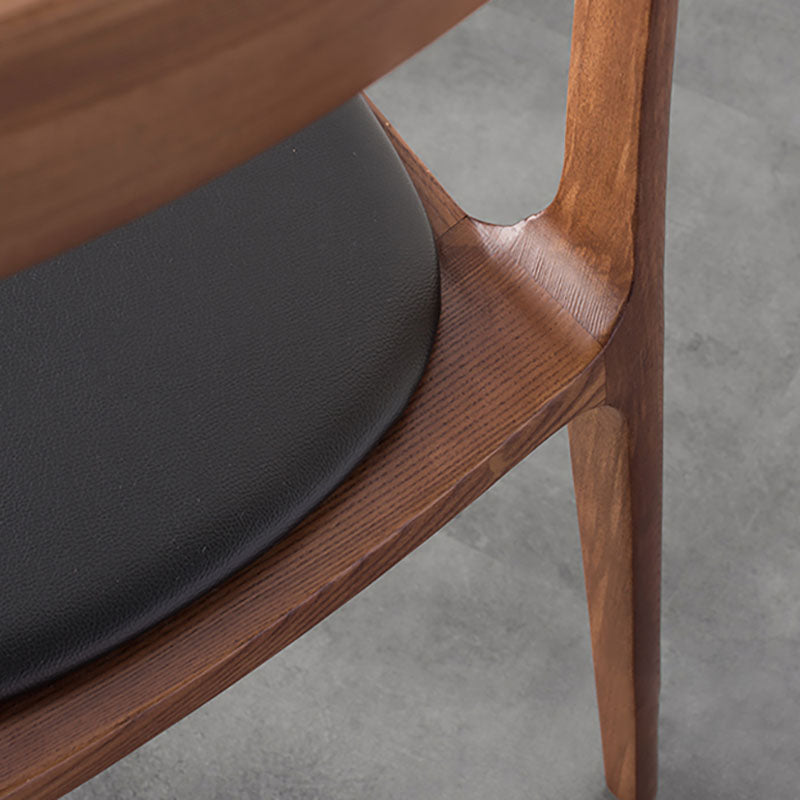 Industrial Design Open Back Dining Side Chair for Home Wood Legs Armless Side Chairs Clearhalo 'Dining Chairs' 'Dining Tables & Seating' 'dining_chair' 'furn' 'furn_dining_chair' 'Furniture' 'furniture_dining_chair' 'Kitchen & Dining Furniture' 4707328