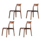 Industrial Design Open Back Dining Side Chair for Home Wood Legs Armless Side Chairs Black 4 Piece Set Clearhalo 'Dining Chairs' 'Dining Tables & Seating' 'dining_chair' 'furn' 'furn_dining_chair' 'Furniture' 'furniture_dining_chair' 'Kitchen & Dining Furniture' 4707329