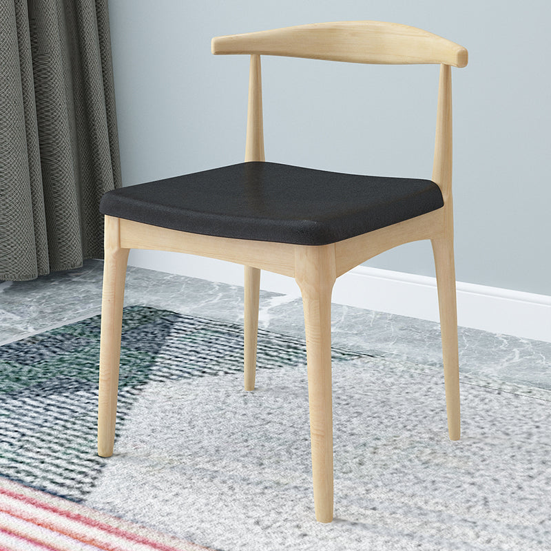 Industrial Design Faux Leather Side Chair Open Back Dining Side Chair Wood 1 Piece Clearhalo 'Dining Chairs' 'Dining Tables & Seating' 'dining_chair' 'furn' 'furn_dining_chair' 'Furniture' 'furniture_dining_chair' 'Kitchen & Dining Furniture' 4707341