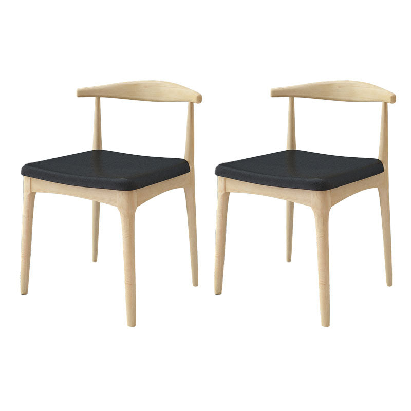 Industrial Design Faux Leather Side Chair Open Back Dining Side Chair Wood 2 Piece Set Clearhalo 'Dining Chairs' 'Dining Tables & Seating' 'dining_chair' 'furn' 'furn_dining_chair' 'Furniture' 'furniture_dining_chair' 'Kitchen & Dining Furniture' 4707342