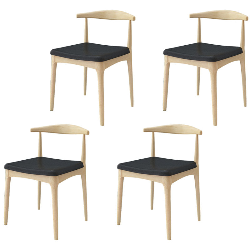 Industrial Design Faux Leather Side Chair Open Back Dining Side Chair Wood 4 Piece Set Clearhalo 'Dining Chairs' 'Dining Tables & Seating' 'dining_chair' 'furn' 'furn_dining_chair' 'Furniture' 'furniture_dining_chair' 'Kitchen & Dining Furniture' 4707344