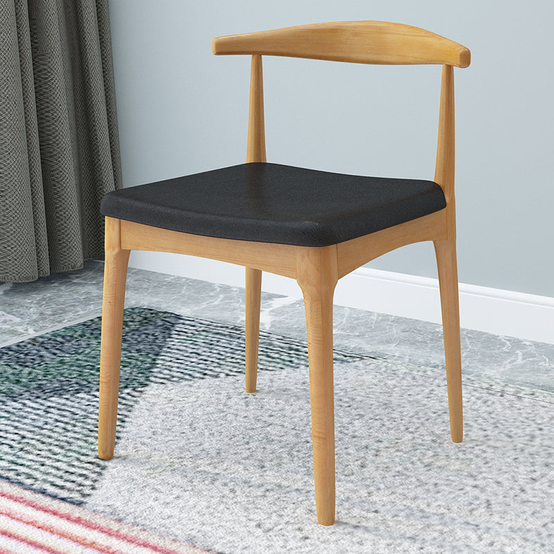 Industrial Design Faux Leather Side Chair Open Back Dining Side Chair Walnut 1 Piece Clearhalo 'Dining Chairs' 'Dining Tables & Seating' 'dining_chair' 'furn' 'furn_dining_chair' 'Furniture' 'furniture_dining_chair' 'Kitchen & Dining Furniture' 4707346