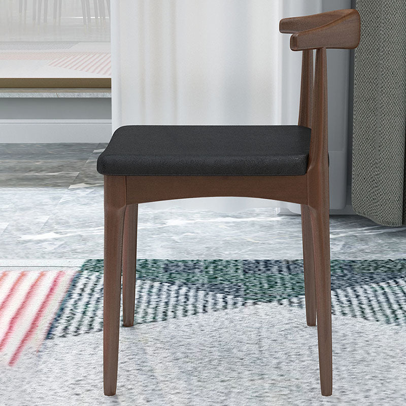 Industrial Design Faux Leather Side Chair Open Back Dining Side Chair Clearhalo 'Dining Chairs' 'Dining Tables & Seating' 'dining_chair' 'furn' 'furn_dining_chair' 'Furniture' 'furniture_dining_chair' 'Kitchen & Dining Furniture' 4707352