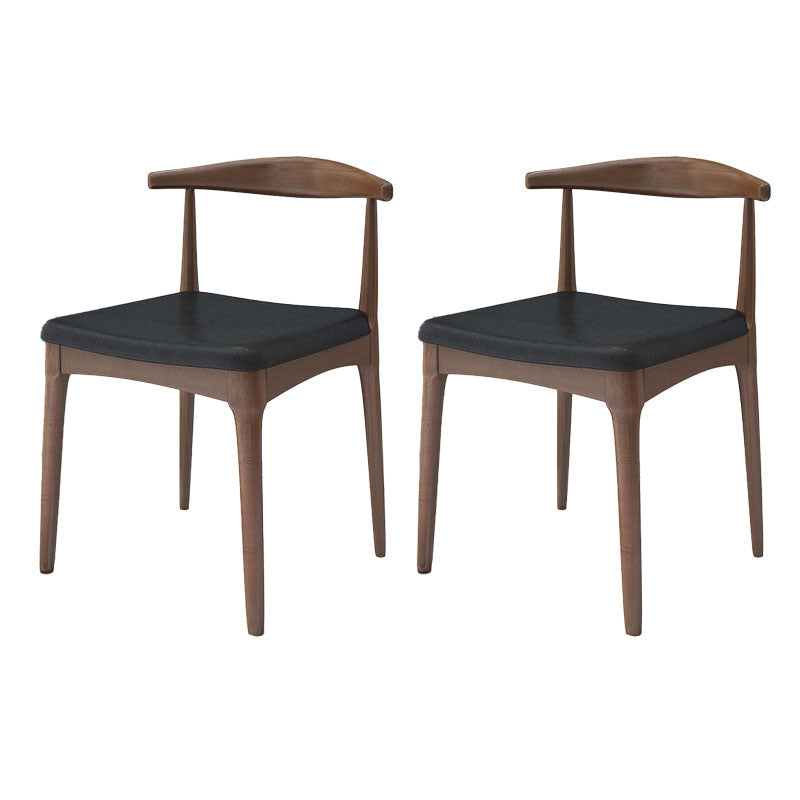 Industrial Design Faux Leather Side Chair Open Back Dining Side Chair Walnut Multi Color 2 Piece Set Clearhalo 'Dining Chairs' 'Dining Tables & Seating' 'dining_chair' 'furn' 'furn_dining_chair' 'Furniture' 'furniture_dining_chair' 'Kitchen & Dining Furniture' 4707354