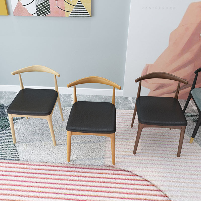 Industrial Design Faux Leather Side Chair Open Back Dining Side Chair Clearhalo 'Dining Chairs' 'Dining Tables & Seating' 'dining_chair' 'furn' 'furn_dining_chair' 'Furniture' 'furniture_dining_chair' 'Kitchen & Dining Furniture' 4707357