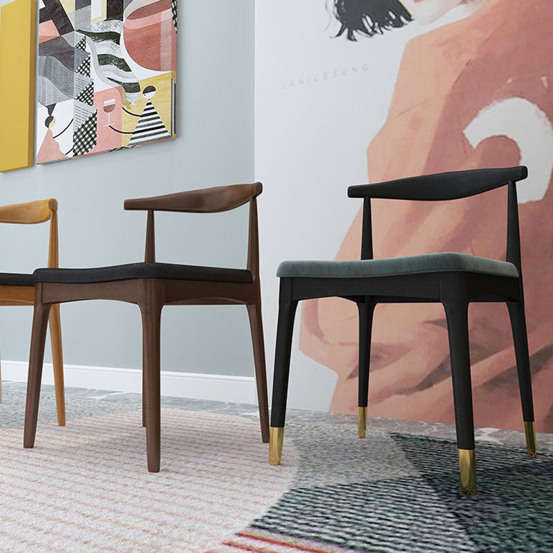 Industrial Design Faux Leather Side Chair Open Back Dining Side Chair Clearhalo 'Dining Chairs' 'Dining Tables & Seating' 'dining_chair' 'furn' 'furn_dining_chair' 'Furniture' 'furniture_dining_chair' 'Kitchen & Dining Furniture' 4707360