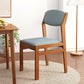 Contemporary Fabric Open Back Side Chair Matte Finish Home Dining Chair Sky Blue Walnut 1 Piece Clearhalo 'Dining Chairs' 'Dining Tables & Seating' 'dining_chair' 'Furniture' 'furniture_dining_chair' 'Kitchen & Dining Furniture' 4707380