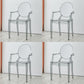 Scandinavian Design Arm Plastic Side Chair Open Back Side Chair Smoke Gray 4 Piece Set Clearhalo 'Dining Chairs' 'Dining Tables & Seating' 'dining_chair' 'furn' 'furn_dining_chair' 'Furniture' 'furniture_dining_chair' 'Kitchen & Dining Furniture' 4707392