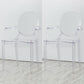 Scandinavian Design Arm Plastic Side Chair Open Back Side Chair Clear 2 Piece Set Clearhalo 'Dining Chairs' 'Dining Tables & Seating' 'dining_chair' 'furn' 'furn_dining_chair' 'Furniture' 'furniture_dining_chair' 'Kitchen & Dining Furniture' 4707396