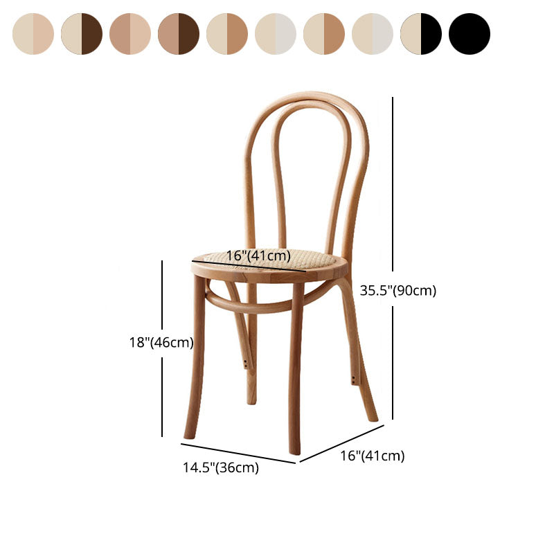 Traditional Wood Kitchen Dining Room Chair Windsor Back Side Chair Clearhalo 'Dining Chairs' 'Dining Tables & Seating' 'dining_chair' 'furn' 'furn_dining_chair' 'Furniture' 'furniture_dining_chair' 'Kitchen & Dining Furniture' 4707421