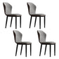 Contemporary Upholstered Wingback Side Chair Matte Finish Home Dining Chair Grey 4 Piece Set Clearhalo 'Dining Chairs' 'Dining Tables & Seating' 'dining_chair' 'furn' 'furn_dining_chair' 'Furniture' 'furniture_dining_chair' 'Kitchen & Dining Furniture' 4707433