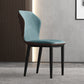 Contemporary Upholstered Wingback Side Chair Matte Finish Home Dining Chair Dark Blue 1 Piece Clearhalo 'Dining Chairs' 'Dining Tables & Seating' 'dining_chair' 'furn' 'furn_dining_chair' 'Furniture' 'furniture_dining_chair' 'Kitchen & Dining Furniture' 4707435