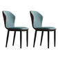 Contemporary Upholstered Wingback Side Chair Matte Finish Home Dining Chair Dark Blue 2 Piece Set Clearhalo 'Dining Chairs' 'Dining Tables & Seating' 'dining_chair' 'furn' 'furn_dining_chair' 'Furniture' 'furniture_dining_chair' 'Kitchen & Dining Furniture' 4707437