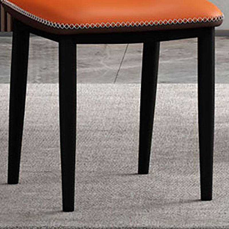 Contemporary Upholstered Wingback Side Chair Matte Finish Home Dining Chair Clearhalo 'Dining Chairs' 'Dining Tables & Seating' 'dining_chair' 'furn' 'furn_dining_chair' 'Furniture' 'furniture_dining_chair' 'Kitchen & Dining Furniture' 4707438