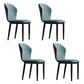 Contemporary Upholstered Wingback Side Chair Matte Finish Home Dining Chair Dark Blue 4 Piece Set Clearhalo 'Dining Chairs' 'Dining Tables & Seating' 'dining_chair' 'furn' 'furn_dining_chair' 'Furniture' 'furniture_dining_chair' 'Kitchen & Dining Furniture' 4707439