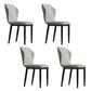 Contemporary Upholstered Wingback Side Chair Matte Finish Home Dining Chair Light Gray 4 Piece Set Clearhalo 'Dining Chairs' 'Dining Tables & Seating' 'dining_chair' 'furn' 'furn_dining_chair' 'Furniture' 'furniture_dining_chair' 'Kitchen & Dining Furniture' 4707444