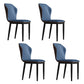 Contemporary Upholstered Wingback Side Chair Matte Finish Home Dining Chair Blue 4 Piece Set Clearhalo 'Dining Chairs' 'Dining Tables & Seating' 'dining_chair' 'furn' 'furn_dining_chair' 'Furniture' 'furniture_dining_chair' 'Kitchen & Dining Furniture' 4707449