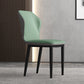 Contemporary Upholstered Wingback Side Chair Matte Finish Home Dining Chair Gray-Green 1 Piece Clearhalo 'Dining Chairs' 'Dining Tables & Seating' 'dining_chair' 'furn' 'furn_dining_chair' 'Furniture' 'furniture_dining_chair' 'Kitchen & Dining Furniture' 4707450