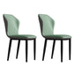 Contemporary Upholstered Wingback Side Chair Matte Finish Home Dining Chair Gray-Green 2 Piece Set Clearhalo 'Dining Chairs' 'Dining Tables & Seating' 'dining_chair' 'furn' 'furn_dining_chair' 'Furniture' 'furniture_dining_chair' 'Kitchen & Dining Furniture' 4707451