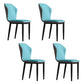 Contemporary Upholstered Wingback Side Chair Matte Finish Home Dining Chair Light Blue 4 Piece Set Clearhalo 'Dining Chairs' 'Dining Tables & Seating' 'dining_chair' 'furn' 'furn_dining_chair' 'Furniture' 'furniture_dining_chair' 'Kitchen & Dining Furniture' 4707461