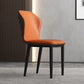 Contemporary Upholstered Wingback Side Chair Matte Finish Home Dining Chair Orange 1 Piece Clearhalo 'Dining Chairs' 'Dining Tables & Seating' 'dining_chair' 'furn' 'furn_dining_chair' 'Furniture' 'furniture_dining_chair' 'Kitchen & Dining Furniture' 4707462