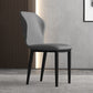 Contemporary Upholstered Wingback Side Chair Matte Finish Home Dining Chair Dark Gray 1 Piece Clearhalo 'Dining Chairs' 'Dining Tables & Seating' 'dining_chair' 'furn' 'furn_dining_chair' 'Furniture' 'furniture_dining_chair' 'Kitchen & Dining Furniture' 4707465