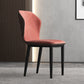 Contemporary Upholstered Wingback Side Chair Matte Finish Home Dining Chair Orange Red 1 Piece Clearhalo 'Dining Chairs' 'Dining Tables & Seating' 'dining_chair' 'furn' 'furn_dining_chair' 'Furniture' 'furniture_dining_chair' 'Kitchen & Dining Furniture' 4707468