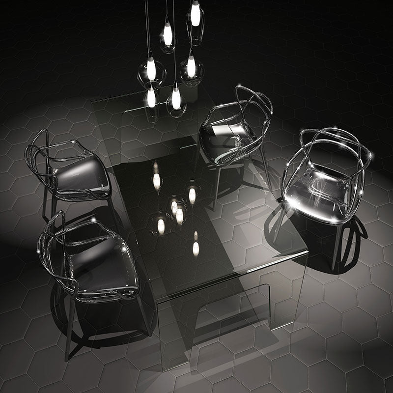 Scandinavian Design Open Back Arm Dining Chairs Plastic Side Chair Clearhalo 'Dining Chairs' 'Dining Tables & Seating' 'dining_chair' 'furn' 'furn_dining_chair' 'Furniture' 'furniture_dining_chair' 'Kitchen & Dining Furniture' 4707475