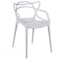 Scandinavian Design Open Back Arm Dining Chairs Plastic Side Chair White 1 Piece Clearhalo 'Dining Chairs' 'Dining Tables & Seating' 'dining_chair' 'furn' 'furn_dining_chair' 'Furniture' 'furniture_dining_chair' 'Kitchen & Dining Furniture' 4707479