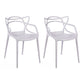 Scandinavian Design Open Back Arm Dining Chairs Plastic Side Chair White 2 Piece Set Clearhalo 'Dining Chairs' 'Dining Tables & Seating' 'dining_chair' 'furn' 'furn_dining_chair' 'Furniture' 'furniture_dining_chair' 'Kitchen & Dining Furniture' 4707480