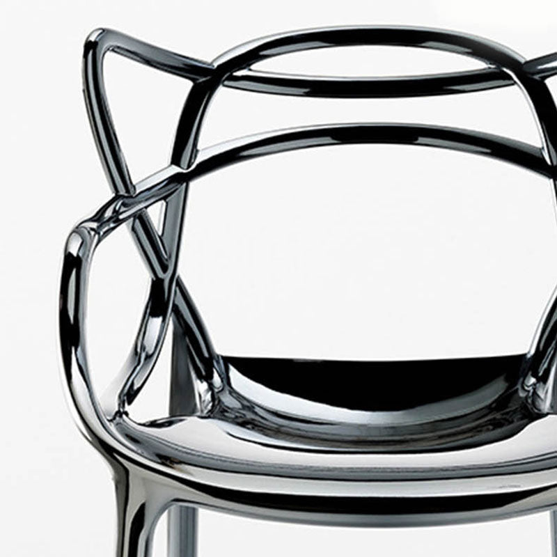 Scandinavian Design Open Back Arm Dining Chairs Plastic Side Chair Clearhalo 'Dining Chairs' 'Dining Tables & Seating' 'dining_chair' 'furn' 'furn_dining_chair' 'Furniture' 'furniture_dining_chair' 'Kitchen & Dining Furniture' 4707482