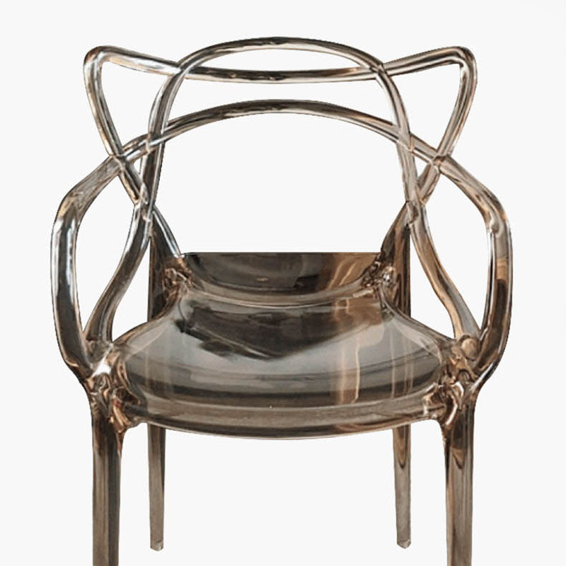 Scandinavian Design Open Back Arm Dining Chairs Plastic Side Chair Clearhalo 'Dining Chairs' 'Dining Tables & Seating' 'dining_chair' 'furn' 'furn_dining_chair' 'Furniture' 'furniture_dining_chair' 'Kitchen & Dining Furniture' 4707487