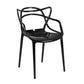 Scandinavian Design Open Back Arm Dining Chairs Plastic Side Chair Black 1 Piece Clearhalo 'Dining Chairs' 'Dining Tables & Seating' 'dining_chair' 'furn' 'furn_dining_chair' 'Furniture' 'furniture_dining_chair' 'Kitchen & Dining Furniture' 4707495