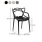 Scandinavian Design Open Back Arm Dining Chairs Plastic Side Chair Clearhalo 'Dining Chairs' 'Dining Tables & Seating' 'dining_chair' 'furn' 'furn_dining_chair' 'Furniture' 'furniture_dining_chair' 'Kitchen & Dining Furniture' 4707498