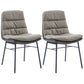 Contemporary Dining Chair Armless Chairs with Metal Legs for Kitchen Grey 2 Piece Set Clearhalo 'Dining Chairs' 'Dining Tables & Seating' 'dining_chair' 'furn' 'furn_dining_chair' 'Furniture' 'furniture_dining_chair' 'Kitchen & Dining Furniture' 4707501