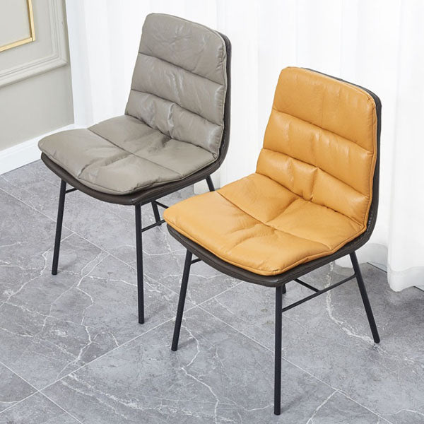 Contemporary Dining Chair Armless Chairs with Metal Legs for Kitchen Clearhalo 'Dining Chairs' 'Dining Tables & Seating' 'dining_chair' 'furn' 'furn_dining_chair' 'Furniture' 'furniture_dining_chair' 'Kitchen & Dining Furniture' 4707502
