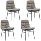Contemporary Dining Chair Armless Chairs with Metal Legs for Kitchen Grey 4 Piece Set Clearhalo 'Dining Chairs' 'Dining Tables & Seating' 'dining_chair' 'furn' 'furn_dining_chair' 'Furniture' 'furniture_dining_chair' 'Kitchen & Dining Furniture' 4707503