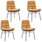 Contemporary Dining Chair Armless Chairs with Metal Legs for Kitchen Orange 4 Piece Set Clearhalo 'Dining Chairs' 'Dining Tables & Seating' 'dining_chair' 'furn' 'furn_dining_chair' 'Furniture' 'furniture_dining_chair' 'Kitchen & Dining Furniture' 4707509