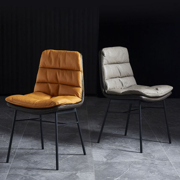 Contemporary Dining Chair Armless Chairs with Metal Legs for Kitchen Clearhalo 'Dining Chairs' 'Dining Tables & Seating' 'dining_chair' 'furn' 'furn_dining_chair' 'Furniture' 'furniture_dining_chair' 'Kitchen & Dining Furniture' 4707518