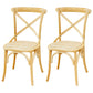 Traditional Wood Kitchen Dining Room Chair Cross Back Side Chair Wood 2 Piece Set Clearhalo 'Dining Chairs' 'Dining Tables & Seating' 'dining_chair' 'furn' 'furn_dining_chair' 'Furniture' 'furniture_dining_chair' 'Kitchen & Dining Furniture' 4707536