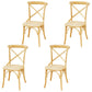 Traditional Wood Kitchen Dining Room Chair Cross Back Side Chair Wood 4 Piece Set Clearhalo 'Dining Chairs' 'Dining Tables & Seating' 'dining_chair' 'furn' 'furn_dining_chair' 'Furniture' 'furniture_dining_chair' 'Kitchen & Dining Furniture' 4707538
