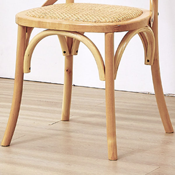 Traditional Wood Kitchen Dining Room Chair Cross Back Side Chair Clearhalo 'Dining Chairs' 'Dining Tables & Seating' 'dining_chair' 'furn' 'furn_dining_chair' 'Furniture' 'furniture_dining_chair' 'Kitchen & Dining Furniture' 4707539