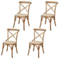 Traditional Wood Kitchen Dining Room Chair Cross Back Side Chair Smoke Gray 4 Piece Set Clearhalo 'Dining Chairs' 'Dining Tables & Seating' 'dining_chair' 'furn' 'furn_dining_chair' 'Furniture' 'furniture_dining_chair' 'Kitchen & Dining Furniture' 4707548